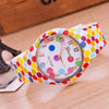 Unique Design for Women Beautiful New Fashion Women's Fashion Watches Flower Color Bit Thin Silicone Watch